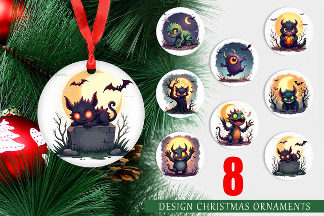 Ornament Halloween Monster Creep Sublimation artnoy 