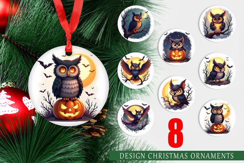 Ornament Halloween Owl Whispers Sublimation artnoy 