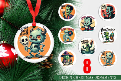 Ornament Halloween Retro Monster Sublimation artnoy 
