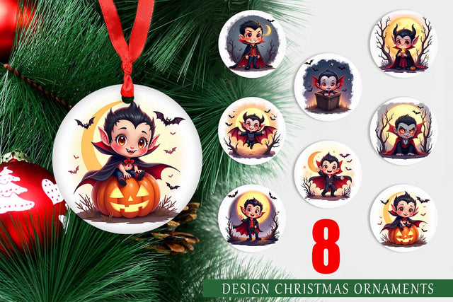 Ornament Halloween Vampire Bite Sublimation artnoy 
