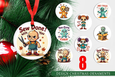Ornament Halloween Voodoo Doll Sublimation artnoy 