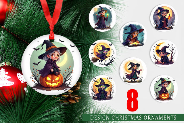 Ornament Halloween Witch Spell Sublimation artnoy 