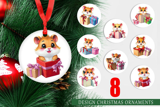 Ornament Hamster Gift Sublimation artnoy 