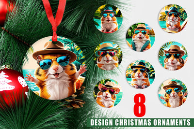Ornament Hamsters in Summer Sublimation artnoy 