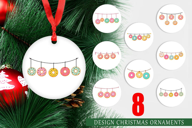 Ornament Hanging Donut Sublimation artnoy 