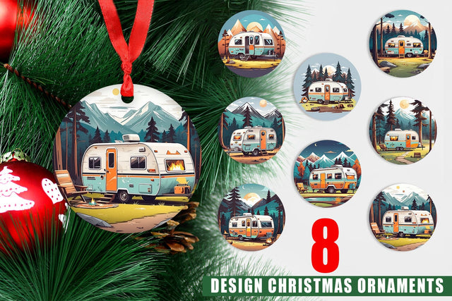 Ornament Happy Camping Sublimation artnoy 