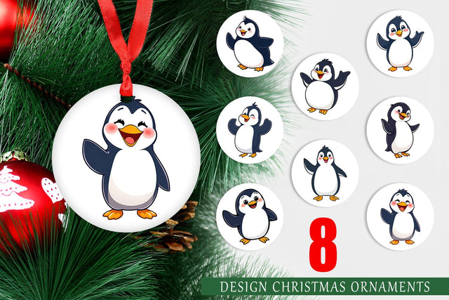Ornament Happy Penguin Sublimation artnoy 