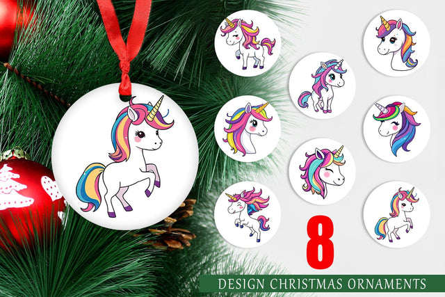 Ornament Happy Unicorn Sublimation artnoy 