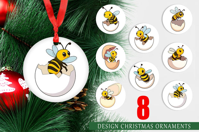 Ornament Hatching Baby Bee Sublimation artnoy 