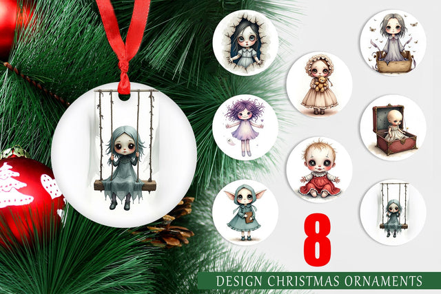 Ornament Haunted Doll Spirits Sublimation artnoy 