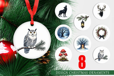 Ornament Haunted Forest Gothic Christmas Sublimation artnoy 