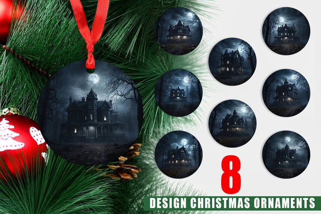Ornament Haunted House Sublimation artnoy 