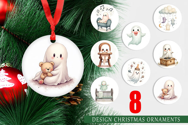 Ornament Haunted Nursery Ghosts Sublimation artnoy 