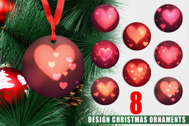 Ornament Heart Bokeh Sublimation artnoy 