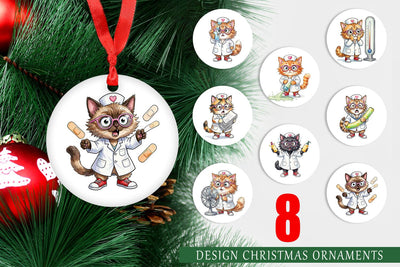 Ornament Heatwave Feline Nurse Chaos Sublimation artnoy 