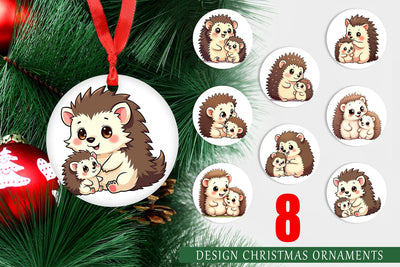 Ornament Hedgehog Mother's Day Sublimation artnoy 