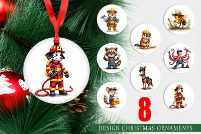 Ornament Helpful Paws Skilled Trades & Services Animal Sublimation artnoy 