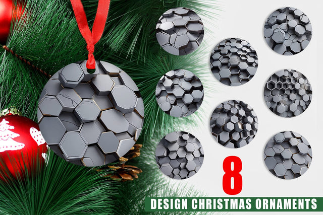 Ornament Hexagonal Grid Sublimation artnoy 