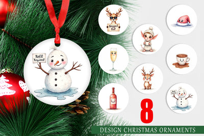 Ornament Holiday Hangover Sublimation artnoy 