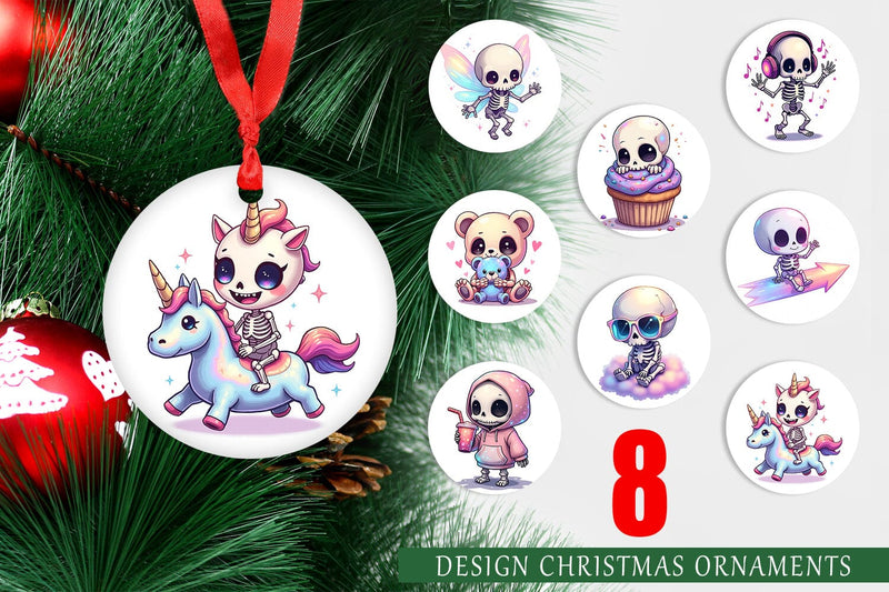 Ornament Holographic Skeletons Sublimation artnoy 