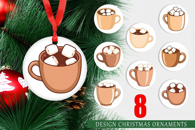 Ornament Hot Chocolate Sublimation artnoy 