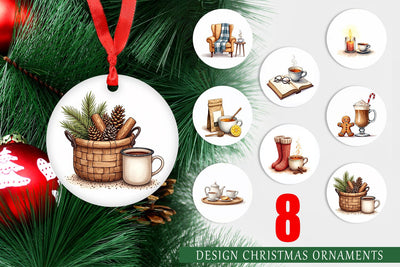 Ornament Hygge Home Comforts Watercolor Sublimation artnoy 