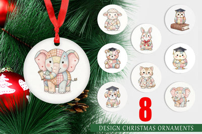 Ornament Innocent Graduation Patchwork Watercolor Sublimation artnoy 