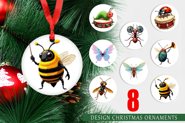 Ornament Insect Music Parade Sublimation artnoy 