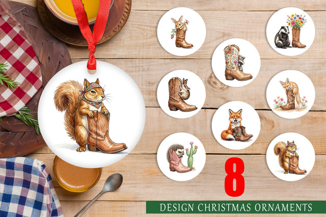 Ornament Introvert Desert Animal Watercolor Sublimation artnoy 