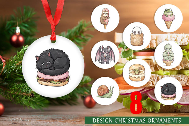 Ornament Introvert Sugar Coma Sweet Watercolor Sublimation artnoy 