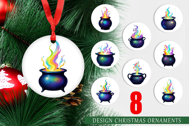 Ornament Iridescent Bubble Cauldron Sublimation artnoy 