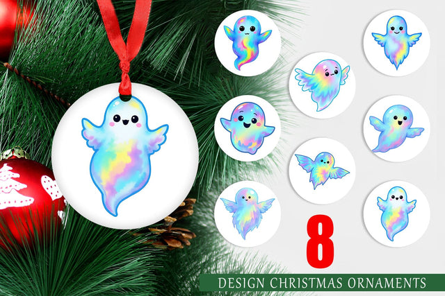 Ornament Iridescent Ghost Sublimation artnoy 