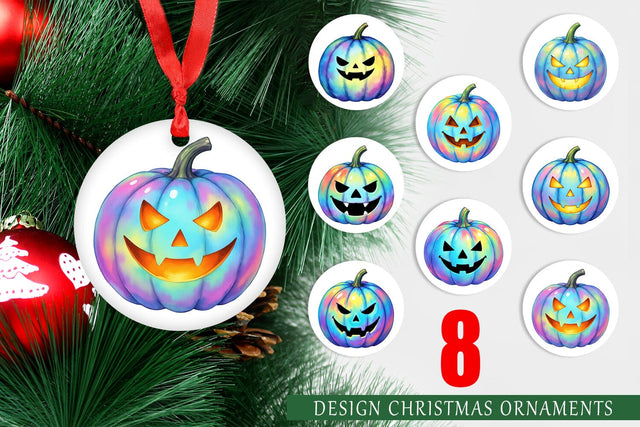 Ornament Iridescent Pumpkin Sublimation artnoy 