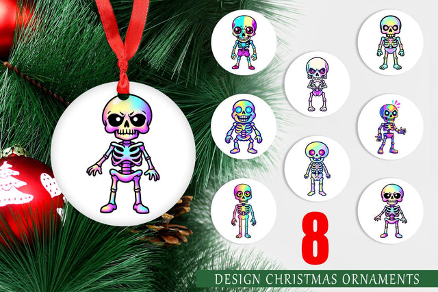 Ornament Iridescent Skeleton Sublimation artnoy 