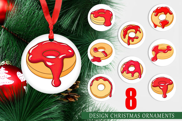 Ornament Jam Filled Donut Sublimation artnoy 