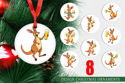 Ornament Kangaroo Beer Day Sublimation artnoy 
