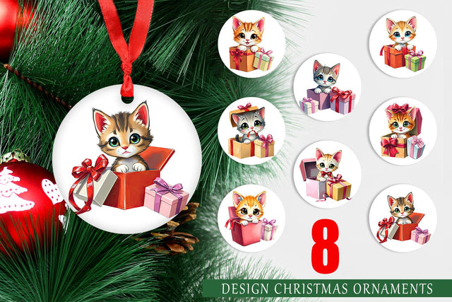 Ornament Kitten Gift Sublimation artnoy 