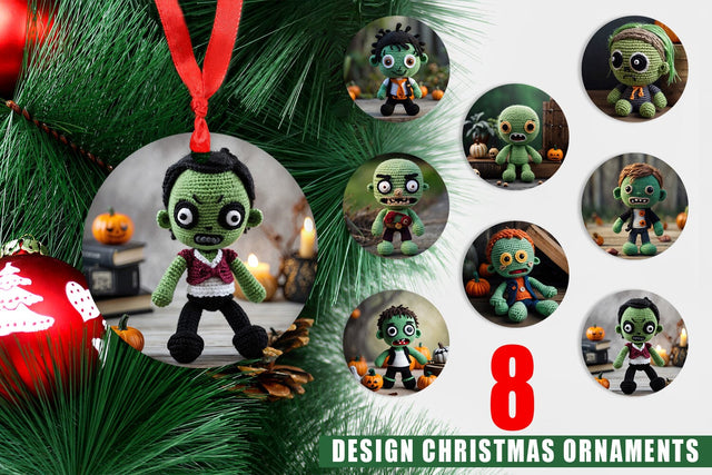 Ornament Knitted Zombies Sublimation artnoy 