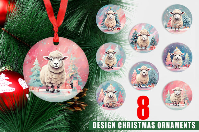 Ornament Lamb Painting Sublimation artnoy 