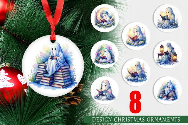 Ornament Late Night Starry Reader Sublimation artnoy 
