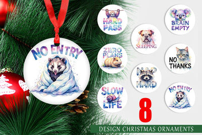 Ornament Lazy Cute Animals Sublimation artnoy 