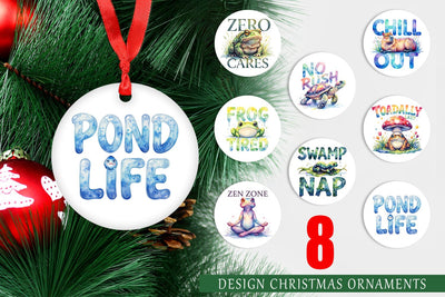 Ornament Lazy Frog Zen Sublimation artnoy 