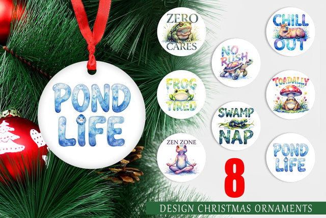 Ornament Lazy Frog Zen Sublimation artnoy 