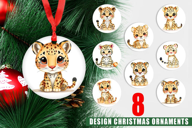 Ornament Leopard Wildlife Sublimation artnoy 