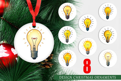 Ornament Light Bulb Sublimation artnoy 