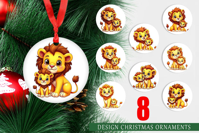 Ornament Lion Mother's Day Sublimation artnoy 