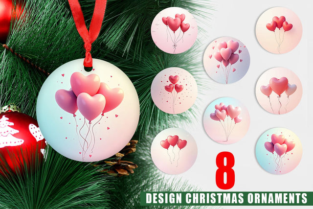 Ornament Love Balloon Sublimation artnoy 
