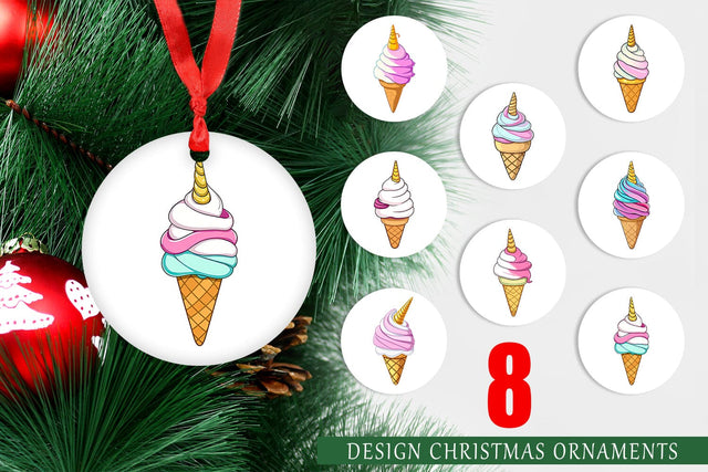 Ornament Magical Ice Cream Sublimation artnoy 