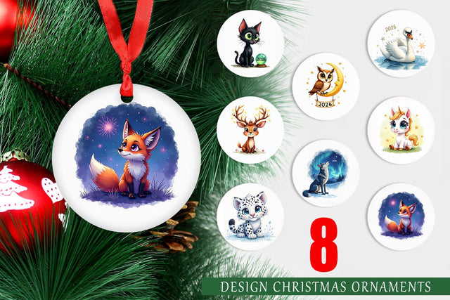 Ornament Magical Midnight Celebration 2026 Animals Sublimation artnoy 