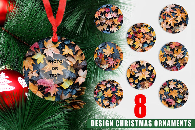 Ornament Maple Leaves Pattern Sublimation artnoy 